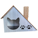 Casinha para Gatos com Arranhador de Sisal - ConstruPet