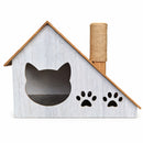Casinha para Gatos com Arranhador de Sisal - ConstruPet