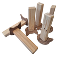 Kit Degraus e Ponte acarpetada de Parede para Gatos 7 Peças - ConstruPet
