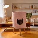 Toca casinha de gatos Veludo cotelê Premium Construpet