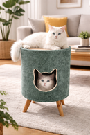 Toca casinha de gatos Veludo cotelê Premium Construpet