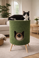 Toca Casinha de Gatos Carpete Verde Premium Construpet