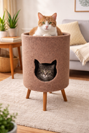 Toca casinha de gatos Veludo cotelê Premium Construpet