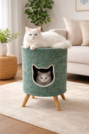 Toca casinha de gatos Veludo cotelê Premium Construpet