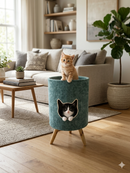 Toca casinha de gatos Veludo cotelê Premium Construpet